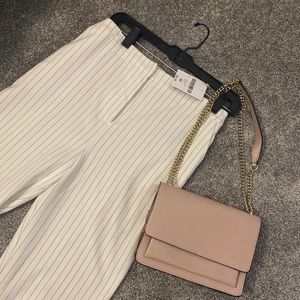 High-Rise Pinstriped Pants